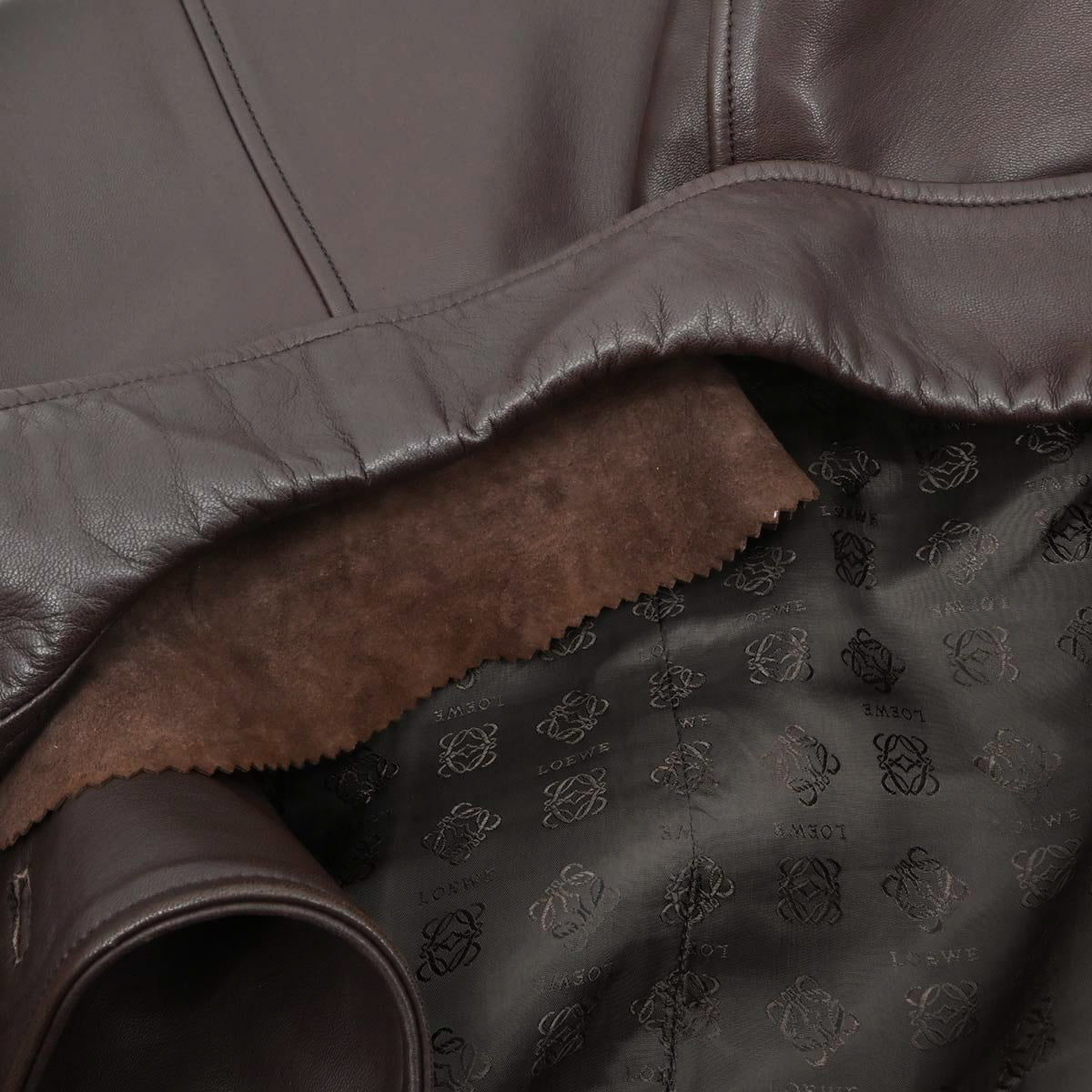 Loewe Leather Coat Brown #36