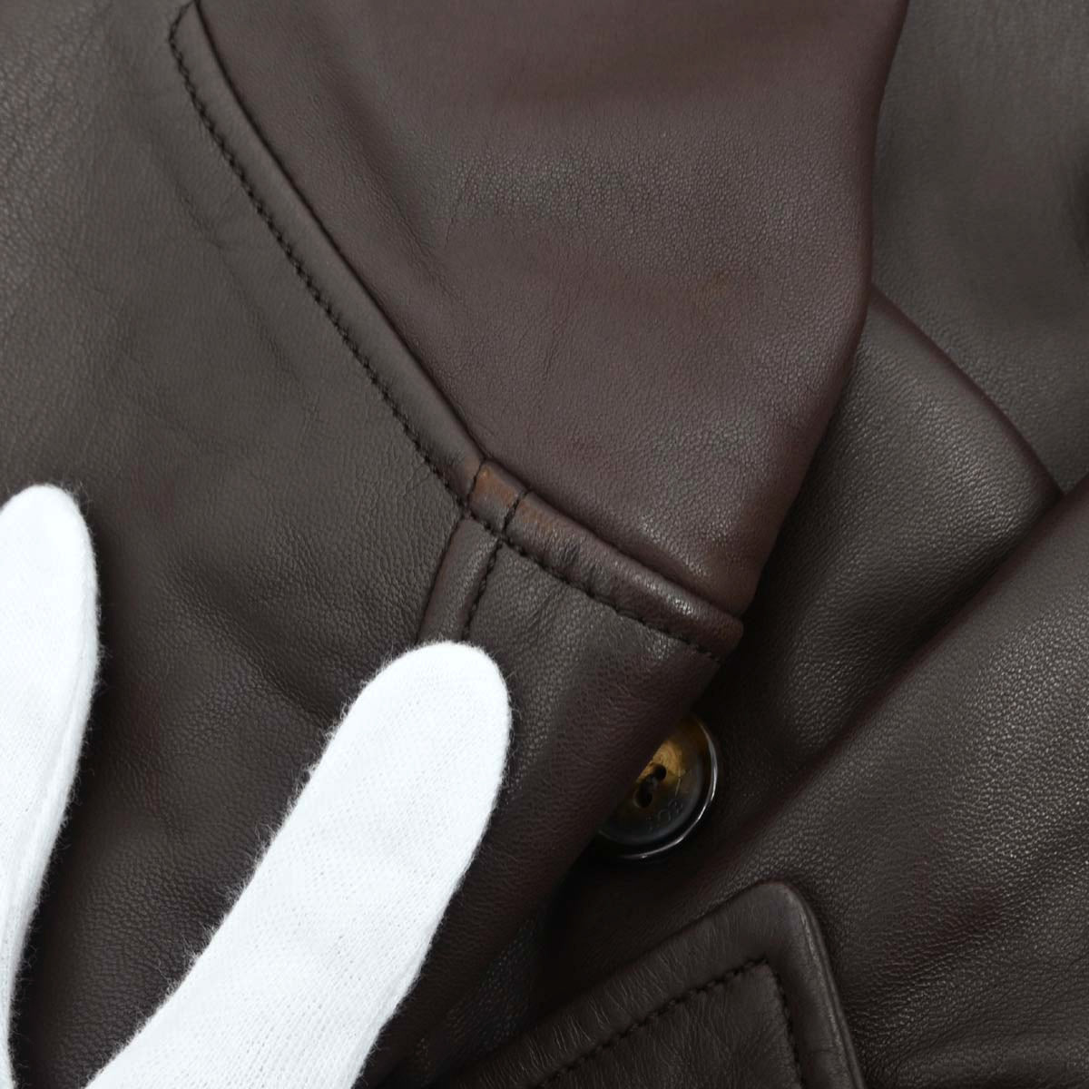 Loewe Leather Coat Brown #36