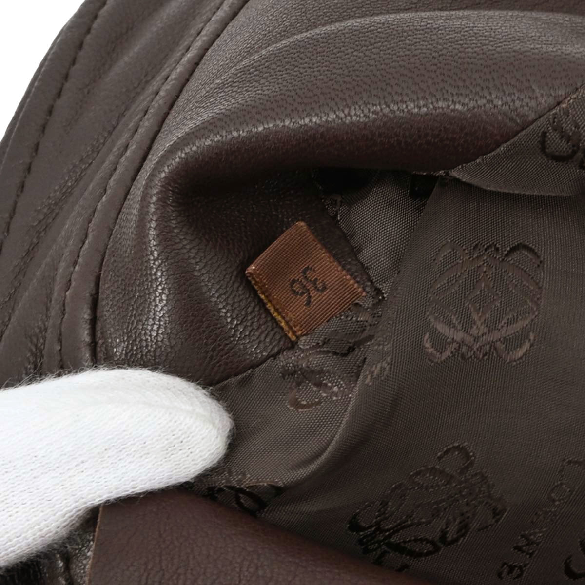 Loewe Leather Coat Brown #36