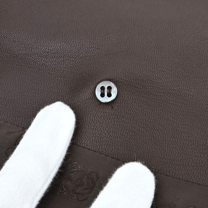 Loewe Leather Coat Brown #36