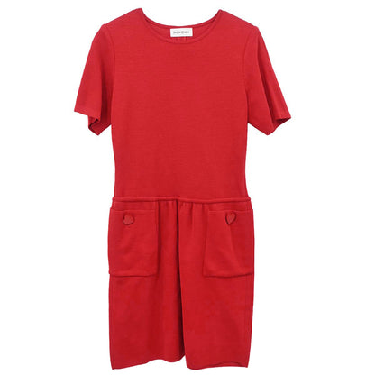 Yves Saint Laurent Short Sleeve Dress Red #M