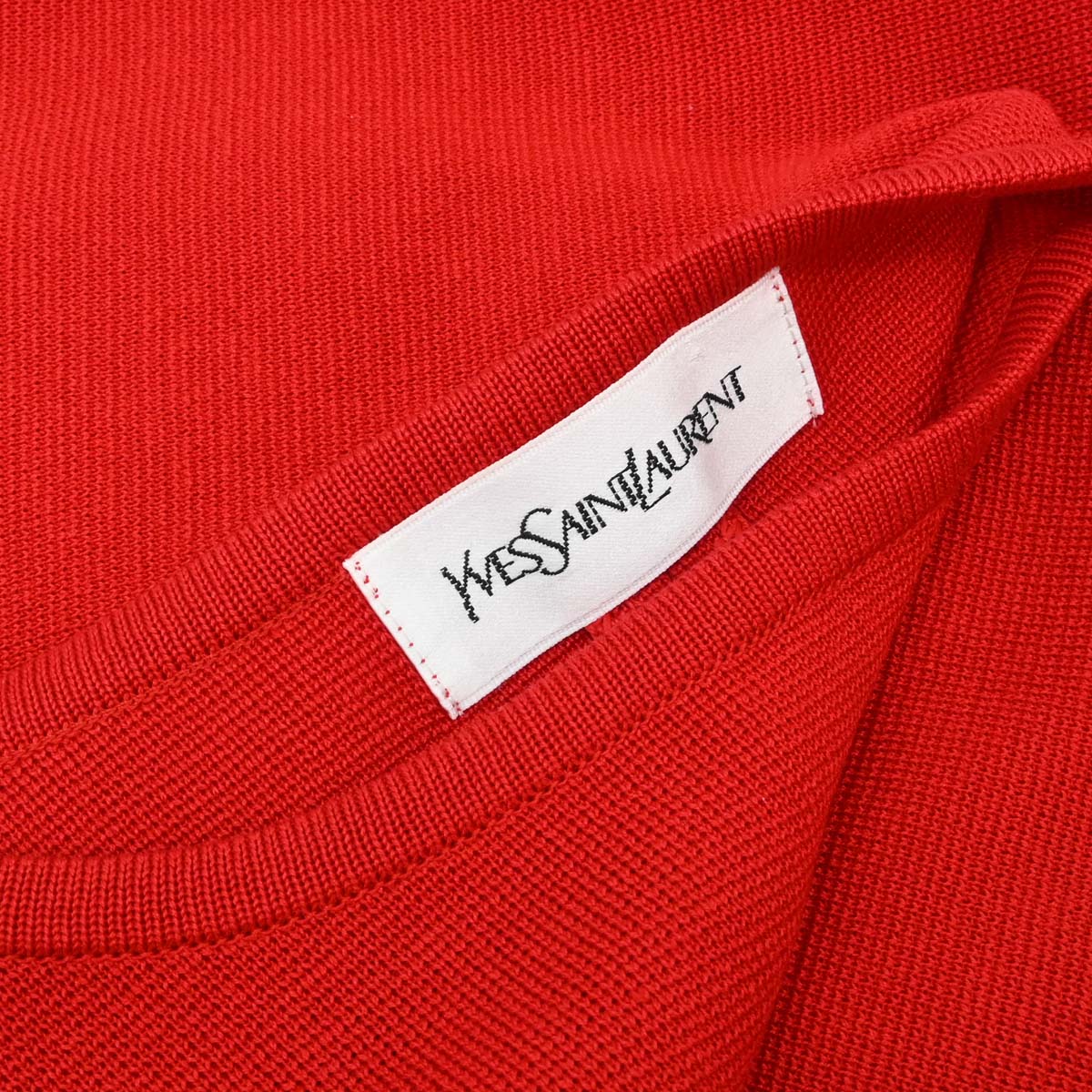 Yves Saint Laurent Short Sleeve Dress Red #M