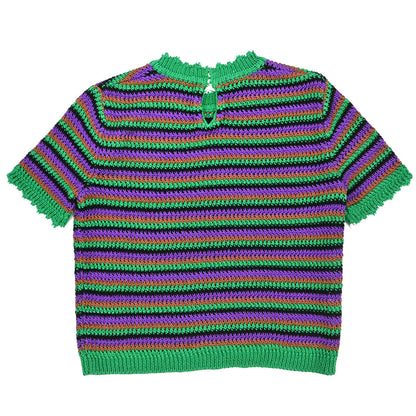 Miu Miu 2019 Short Sleeve Border Top Green #38