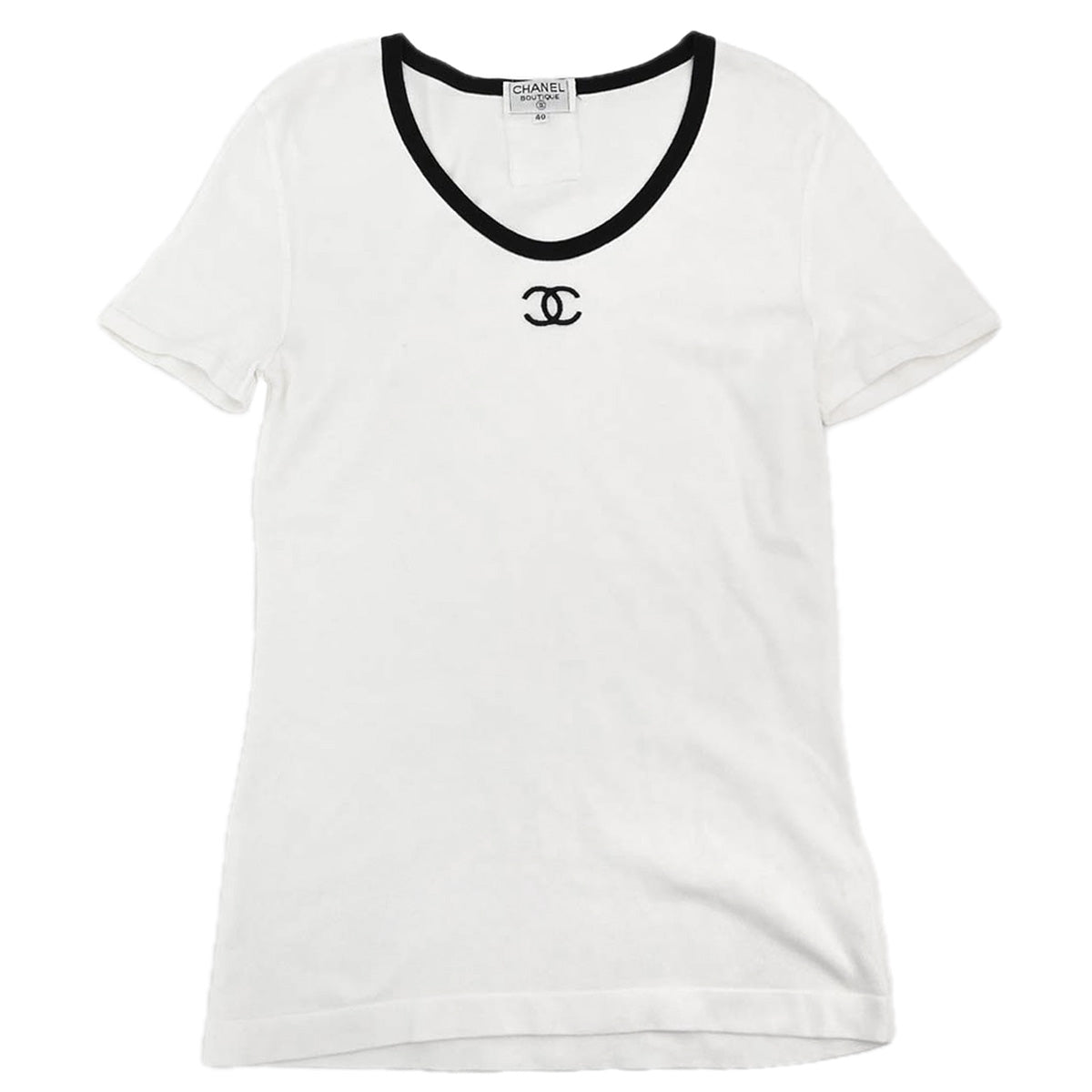 Chanel Short Sleeve T-shirt Top White #40