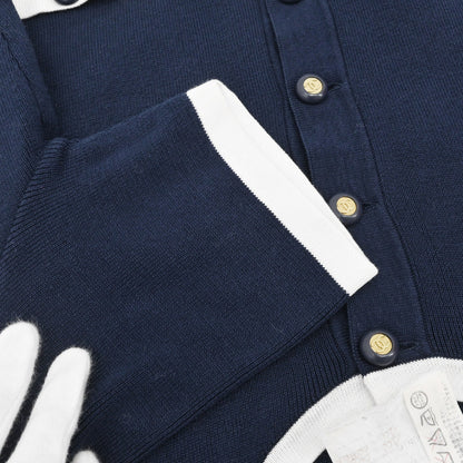 Chanel 1994 Short Sleeve Cardigan Navy #42