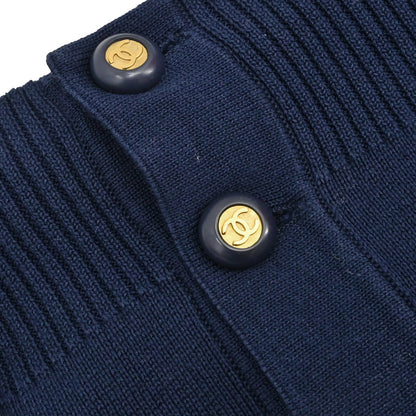 Chanel 1994 Short Sleeve Cardigan Navy #42