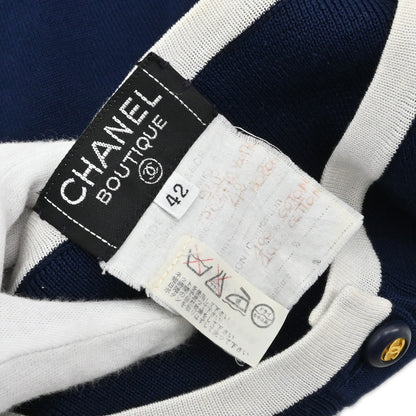 Chanel 1994 Short Sleeve Cardigan Navy #42