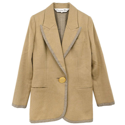 Christian Dior Single Breasted Jacket Beige #M