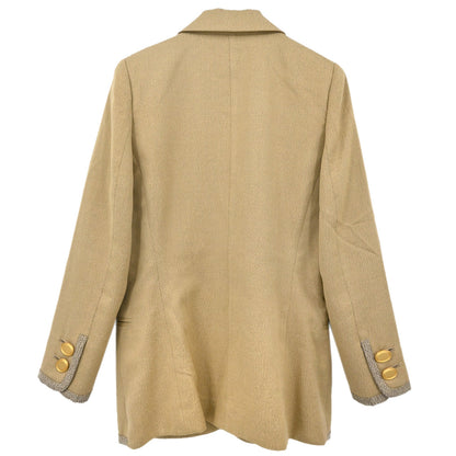 Christian Dior Single Breasted Jacket Beige #M