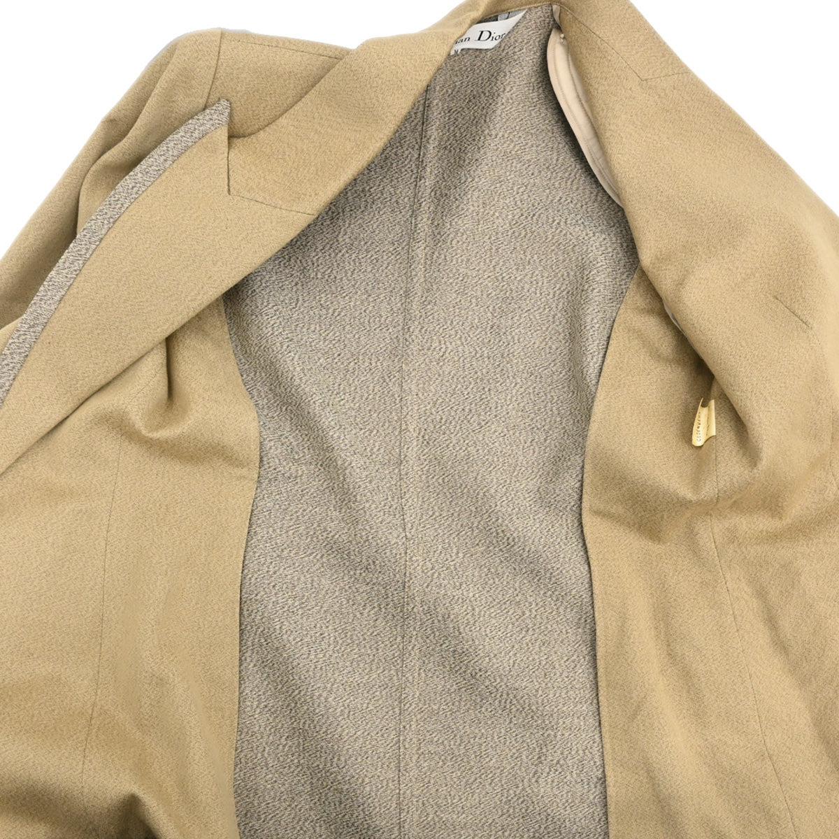 Christian Dior Single Breasted Jacket Beige #M