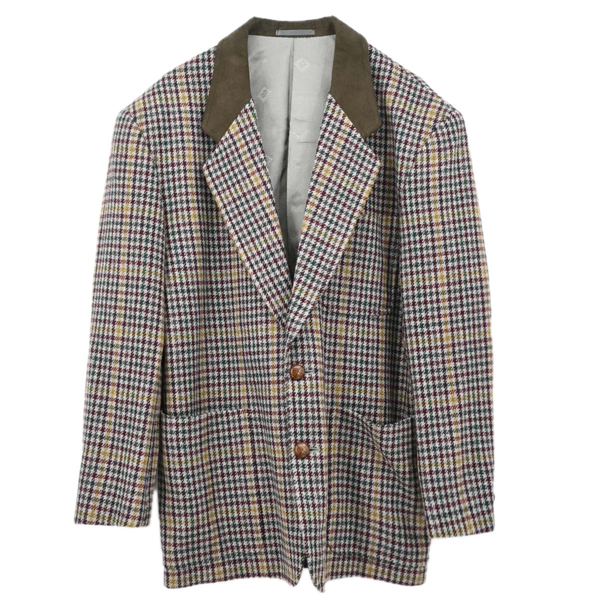 Christian Dior Single Breasted Houndstooth Jacket Gray #S