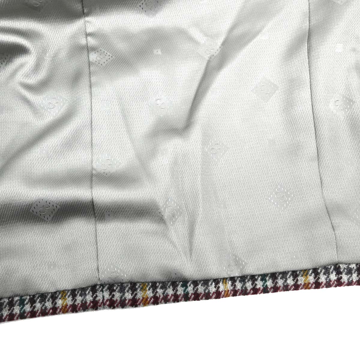 Christian Dior Single Breasted Houndstooth Jacket Gray #S