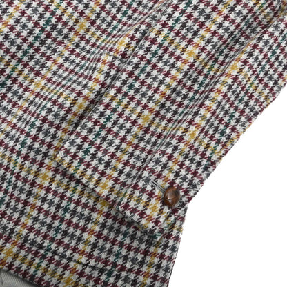 Christian Dior Single Breasted Houndstooth Jacket Gray #S