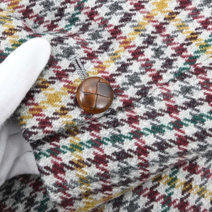 Christian Dior Single Breasted Houndstooth Jacket Gray #S
