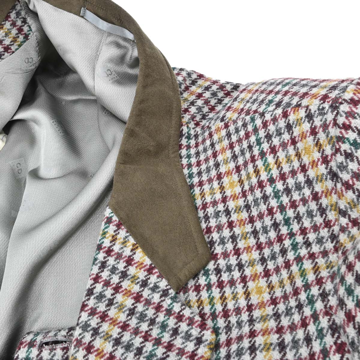 Christian Dior Single Breasted Houndstooth Jacket Gray #S