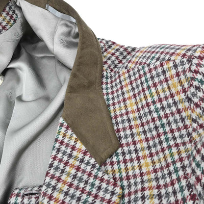 Christian Dior Single Breasted Houndstooth Jacket Gray #S