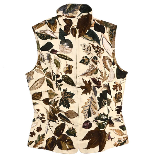 Hermes Vest Leaf-Print Ivory #38