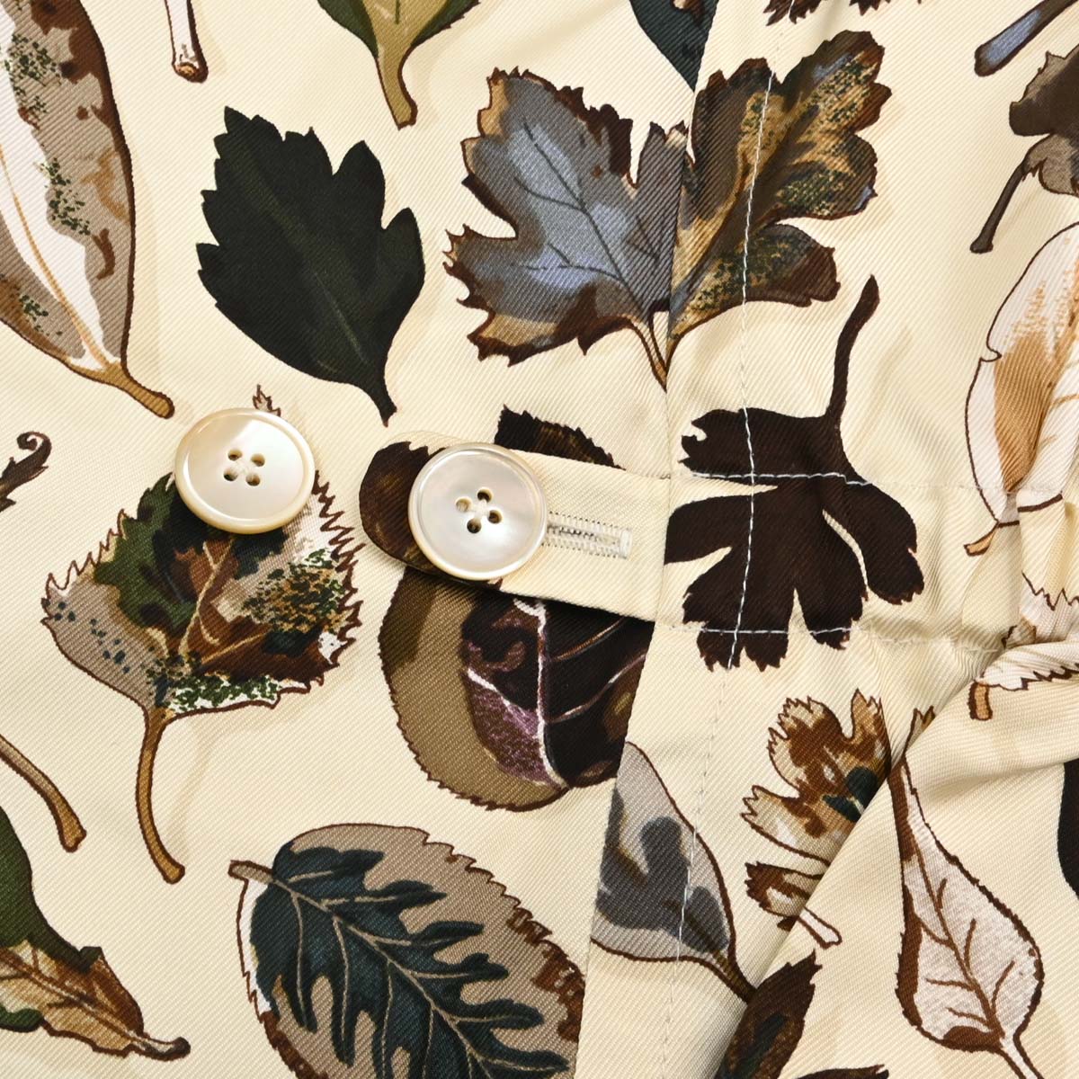 Hermes Vest Leaf-Print Ivory #38