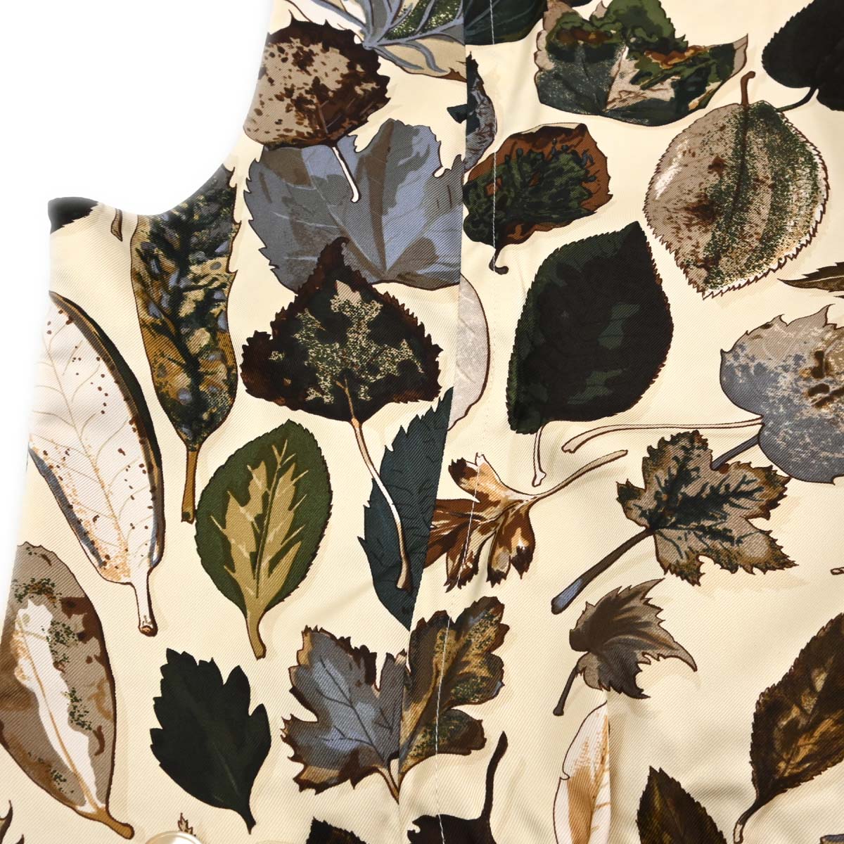 Hermes Vest Leaf-Print Ivory #38