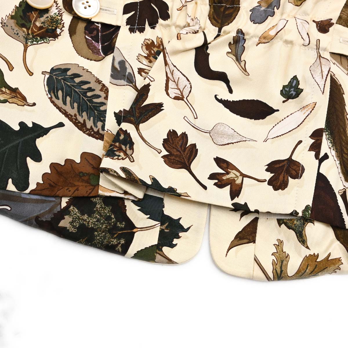 Hermes Vest Leaf-Print Ivory #38