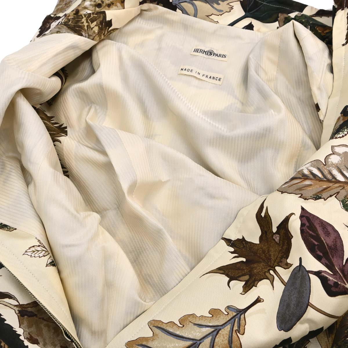 Hermes Vest Leaf-Print Ivory #38
