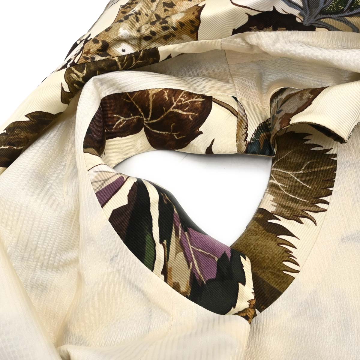 Hermes Vest Leaf-Print Ivory #38