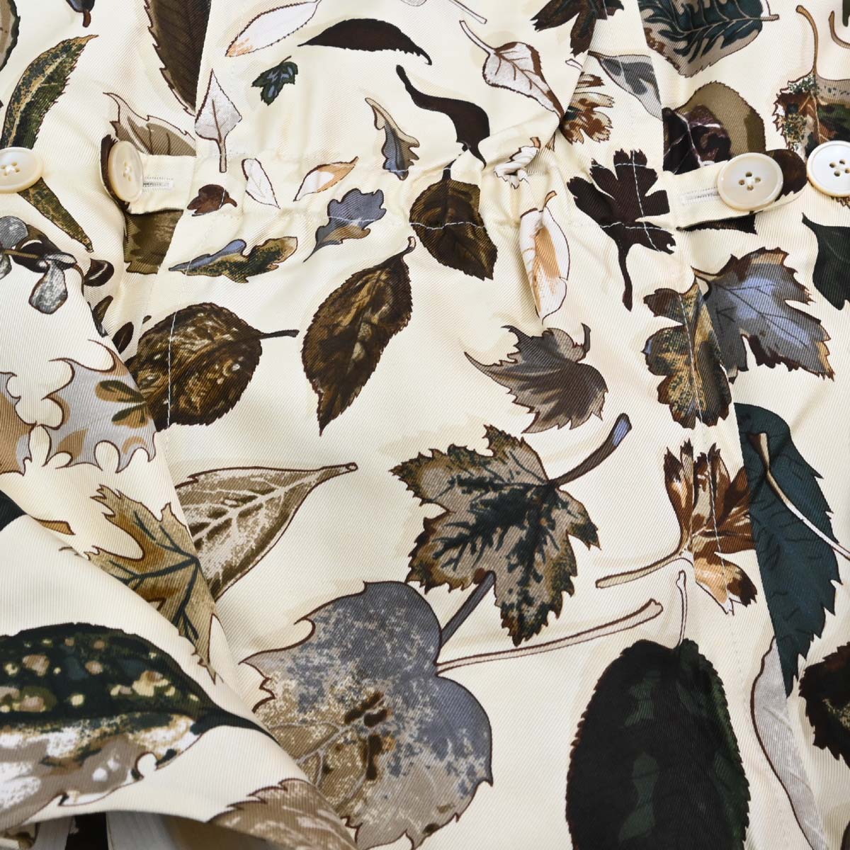 Hermes Vest Leaf-Print Ivory #38