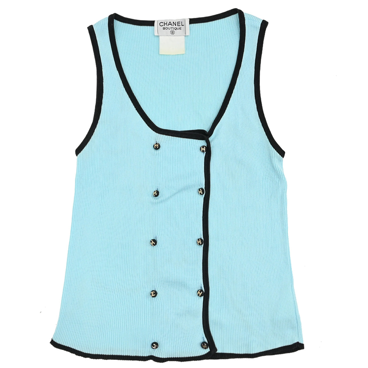 Chanel Sleeveless Top Light Blue #42
