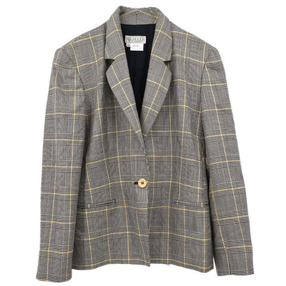 Gucci Single Breasted Check Jacket Gray #42