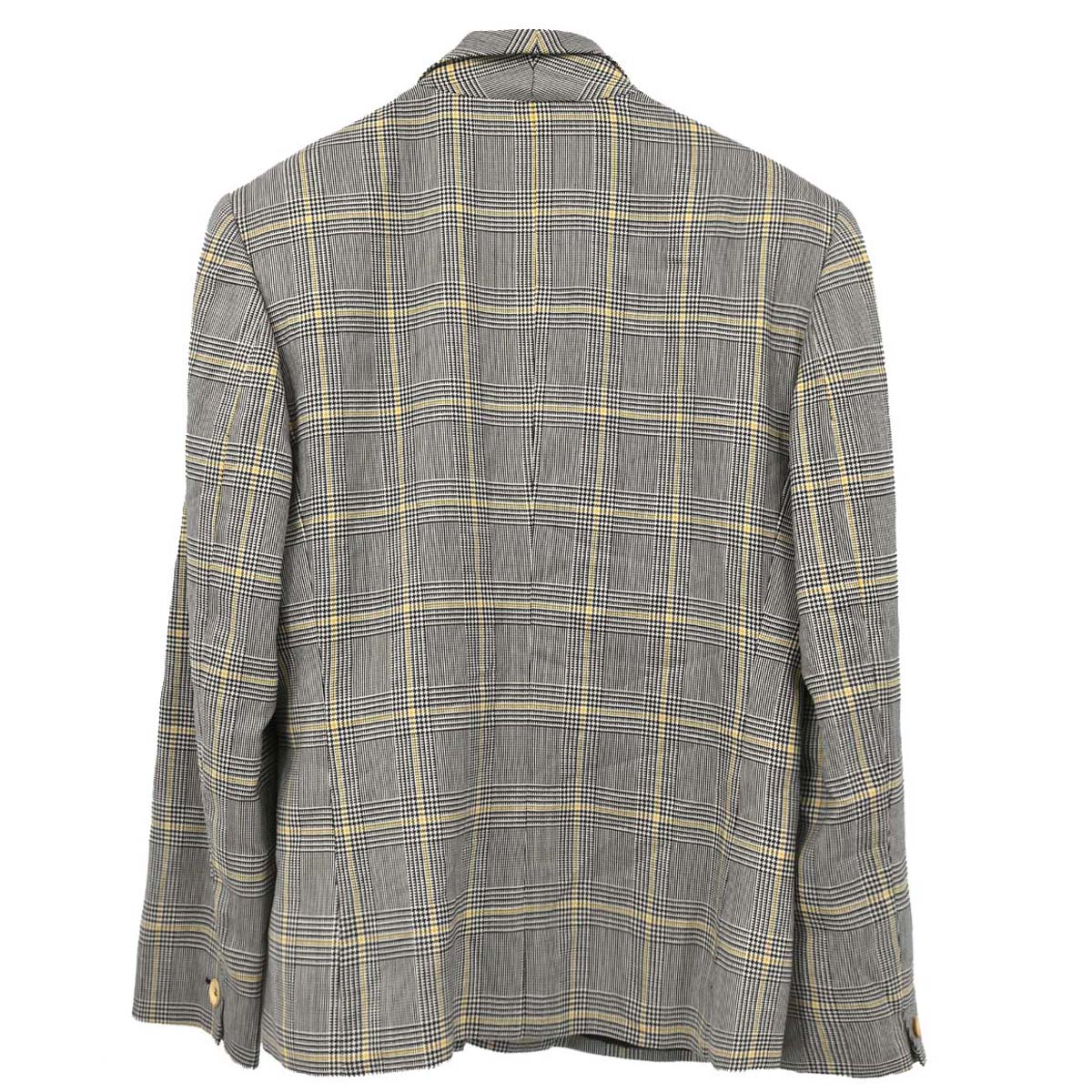 Gucci Single Breasted Check Jacket Gray #42