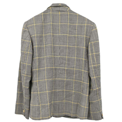 Gucci Single Breasted Check Jacket Gray #42