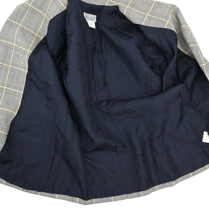 Gucci Single Breasted Check Jacket Gray #42