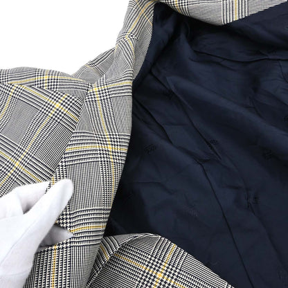 Gucci Single Breasted Check Jacket Gray #42