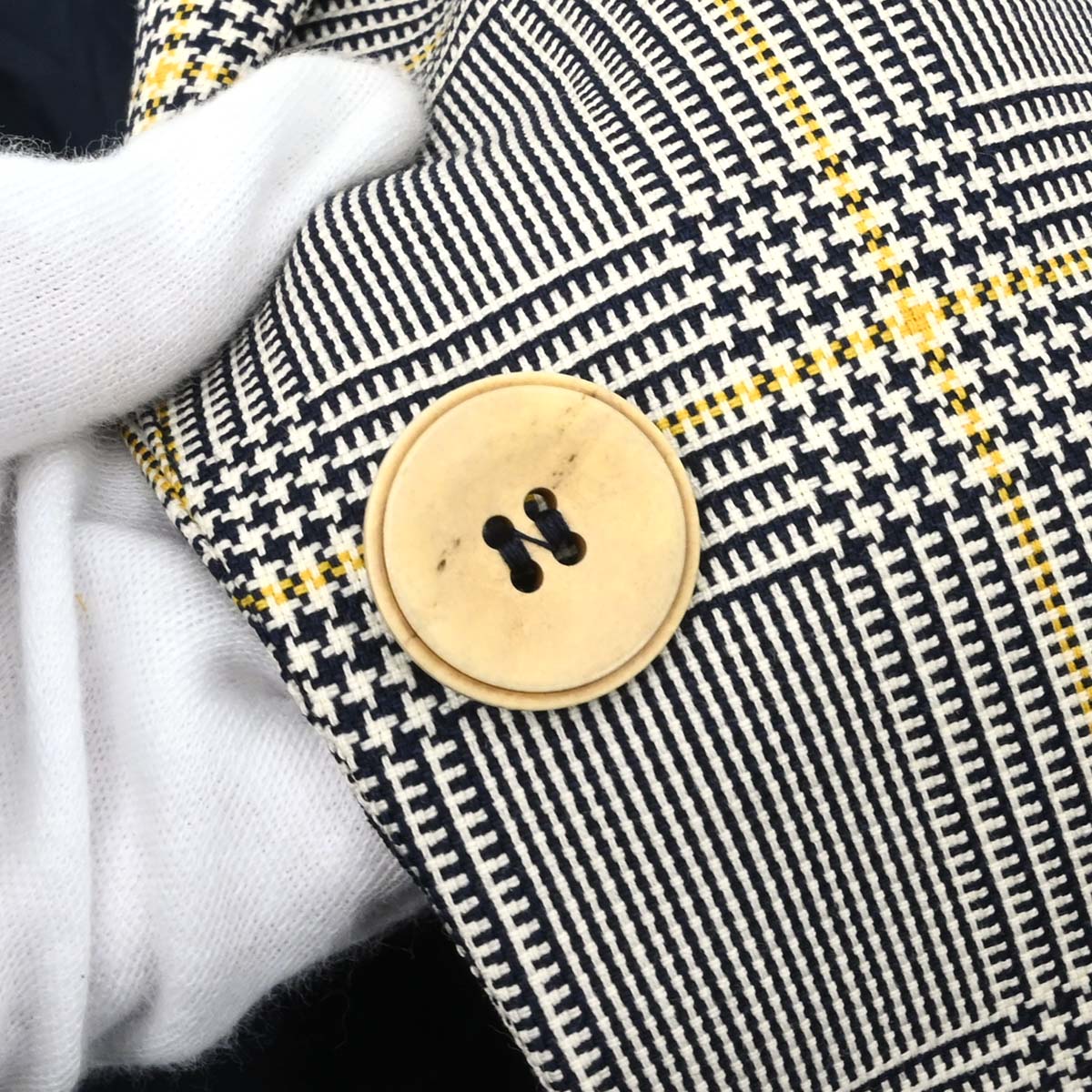 Gucci Single Breasted Check Jacket Gray #42