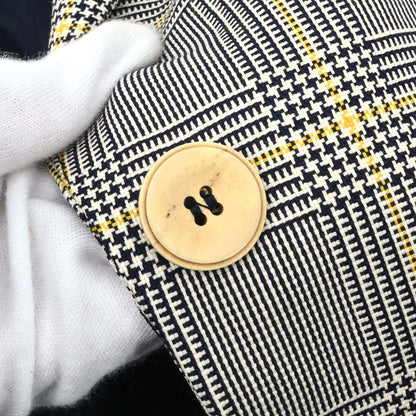 Gucci Single Breasted Check Jacket Gray #42