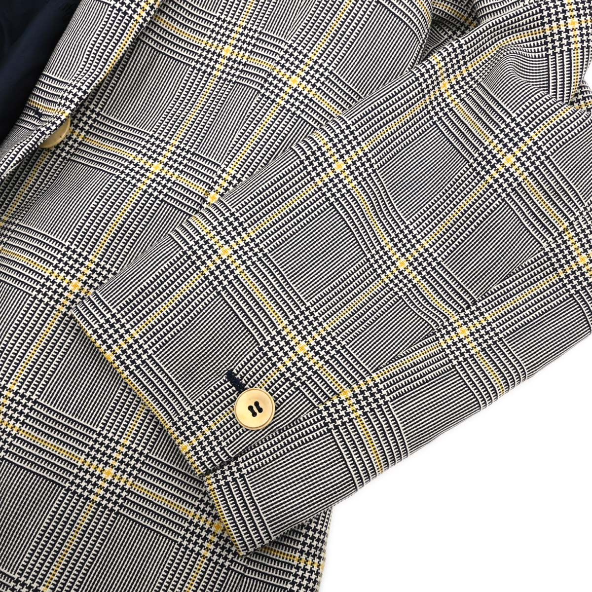 Gucci Single Breasted Check Jacket Gray #42