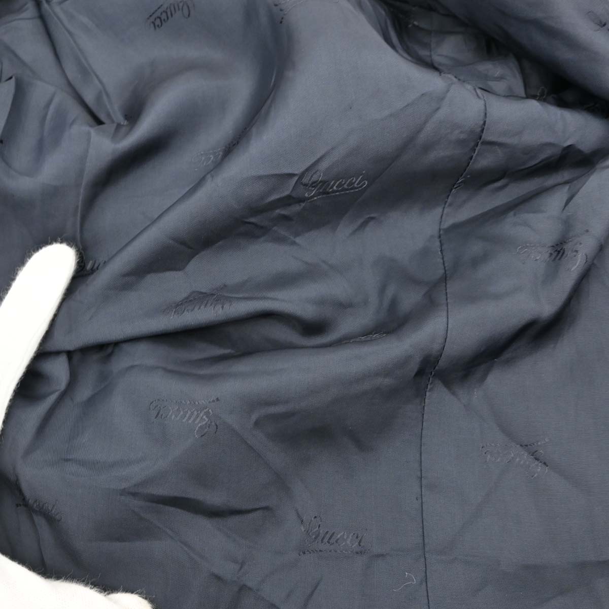 Gucci Single Breasted Check Jacket Gray #42