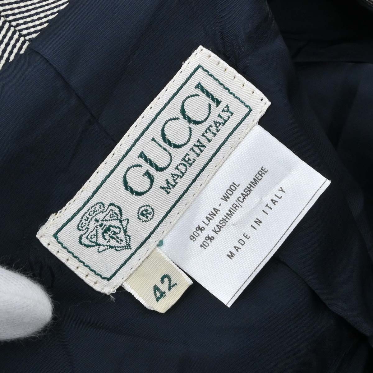 Gucci Single Breasted Check Jacket Gray #42