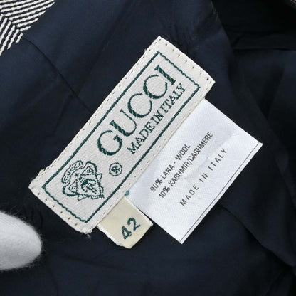 Gucci Single Breasted Check Jacket Gray #42