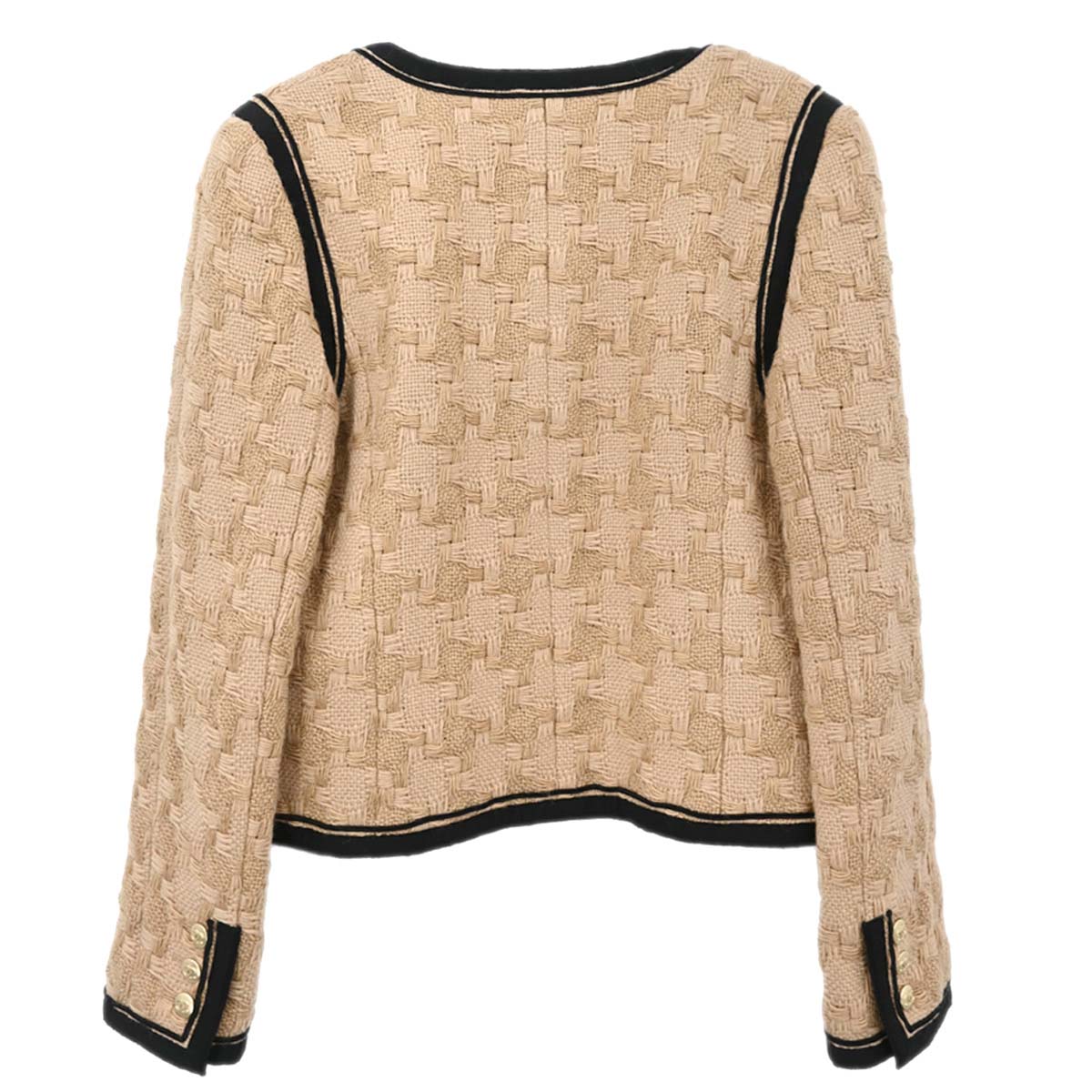 Chanel 2008 Collarless Jacket Beige #38