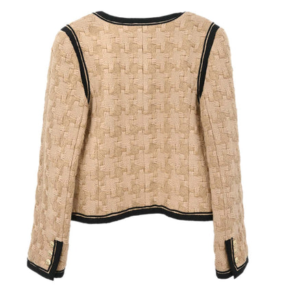 Chanel 2008 Collarless Jacket Beige #38