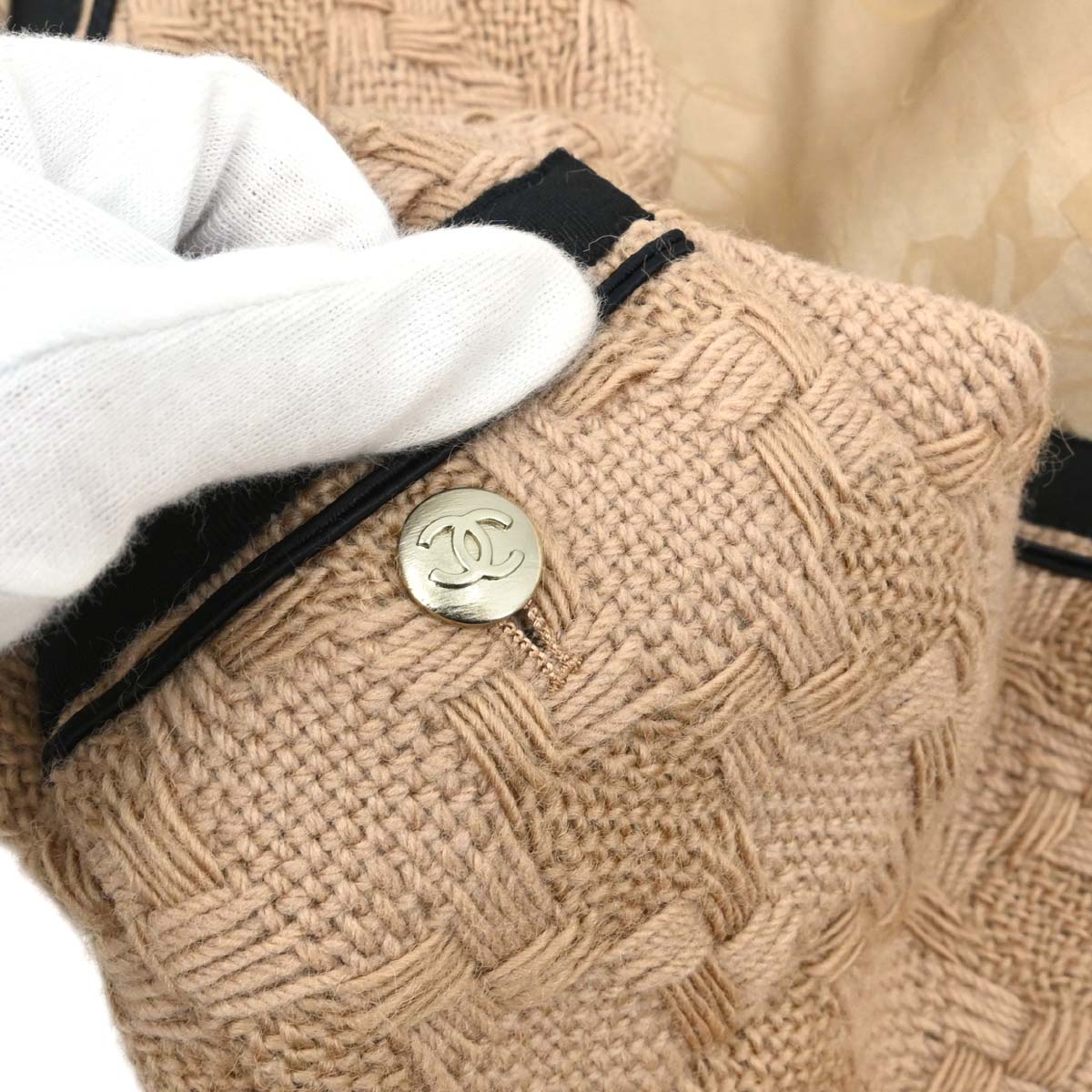 Chanel 2008 Collarless Jacket Beige #38