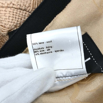 Chanel 2008 Collarless Jacket Beige #38