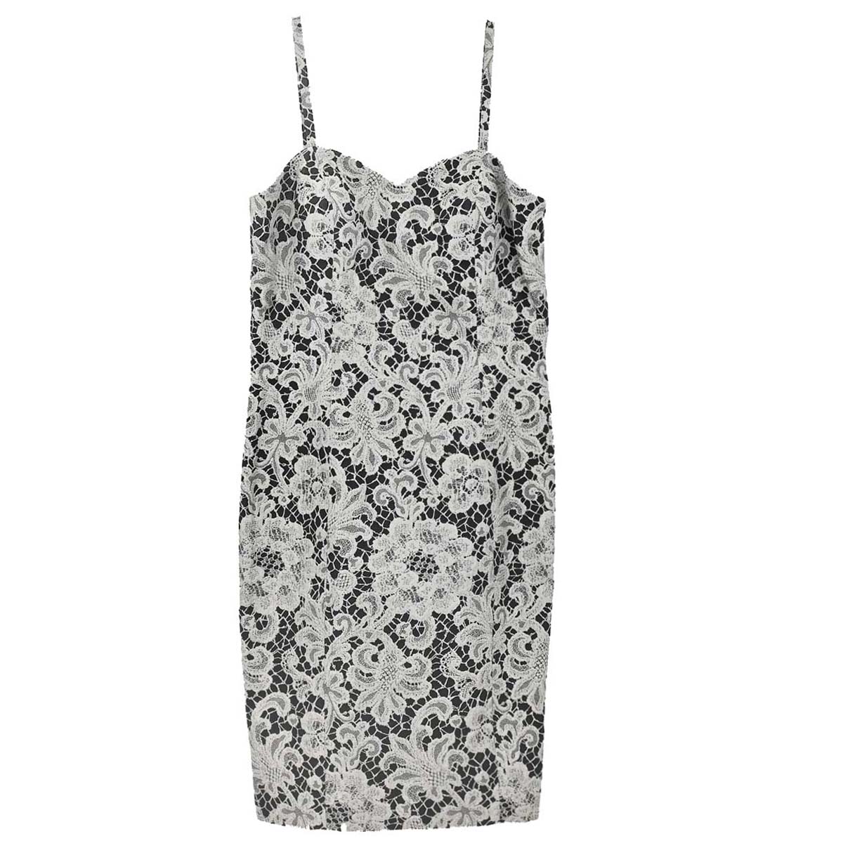 Christian Dior Camisole Dress Print Black Gray #36–38