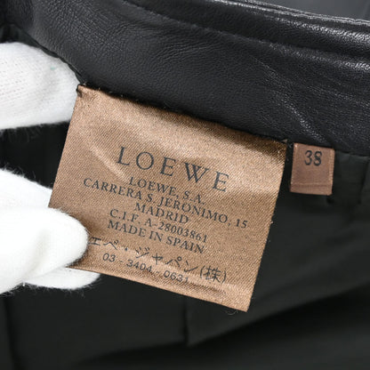 Loewe Long Pants Leather Black #38