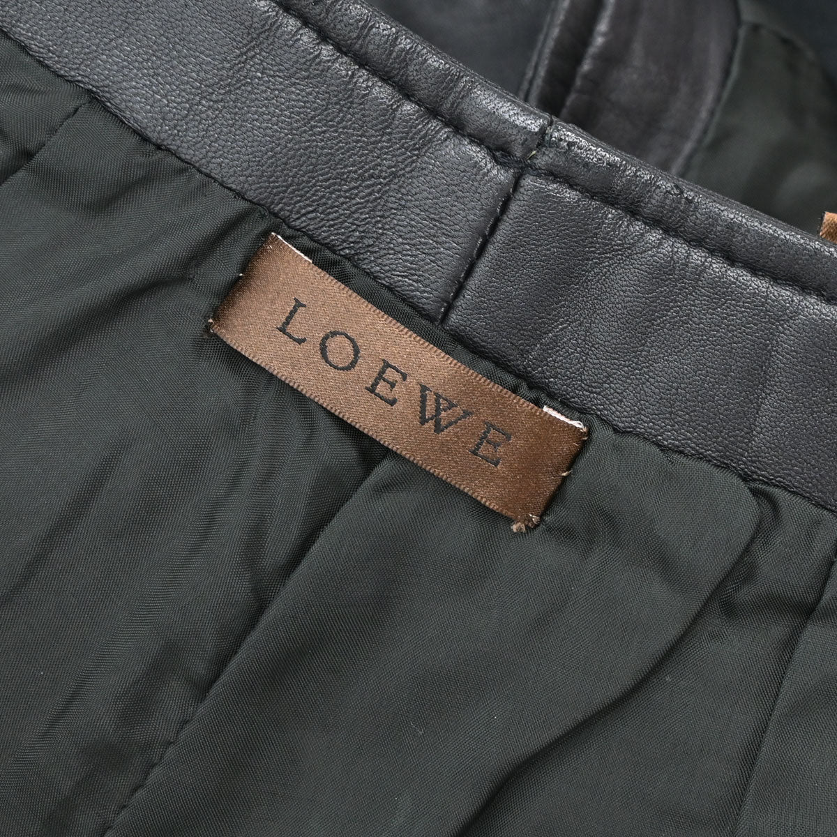 Loewe Long Pants Leather Black #38