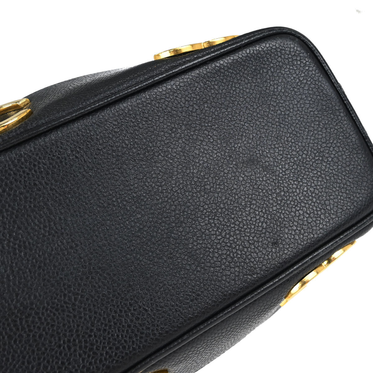 Chanel Black Caviar Skin Triple CC Drawstring Shoulder Bag