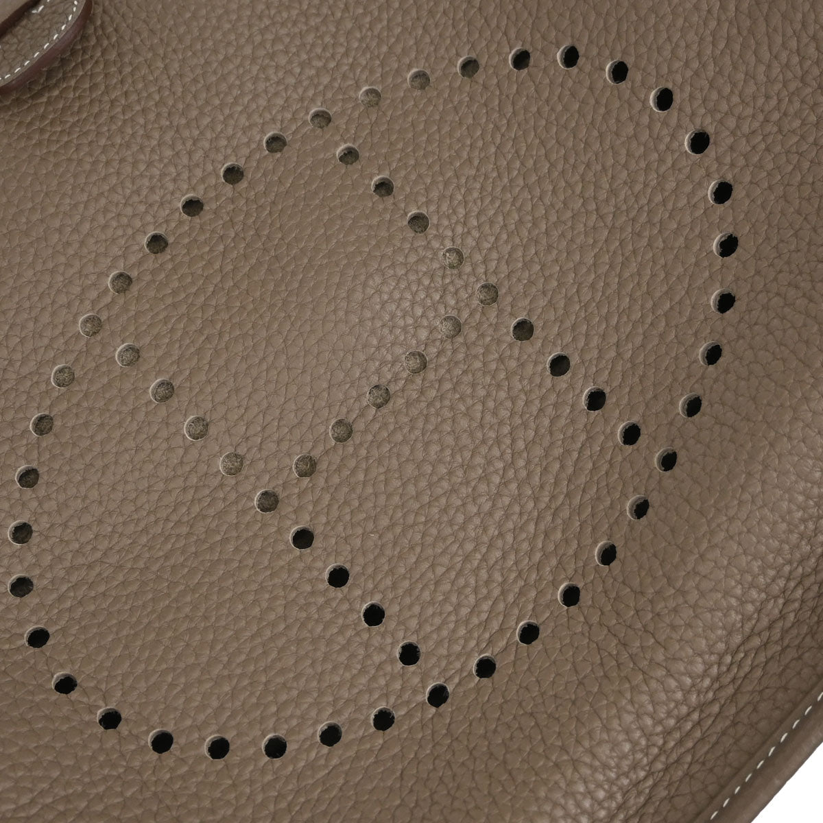 Hermes Etoupe Taurillon Clemence Evelyne 3 29 PM Shoulder Bag