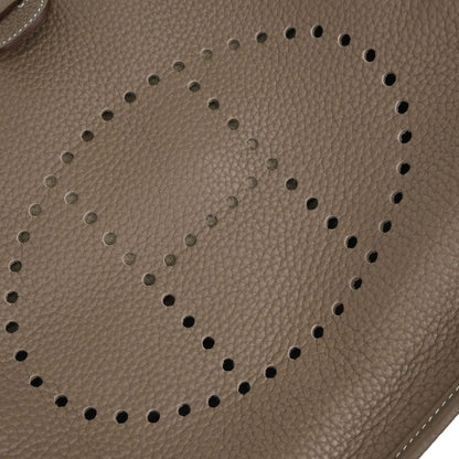 Hermes Etoupe Taurillon Clemence Evelyne 3 29 PM Shoulder Bag