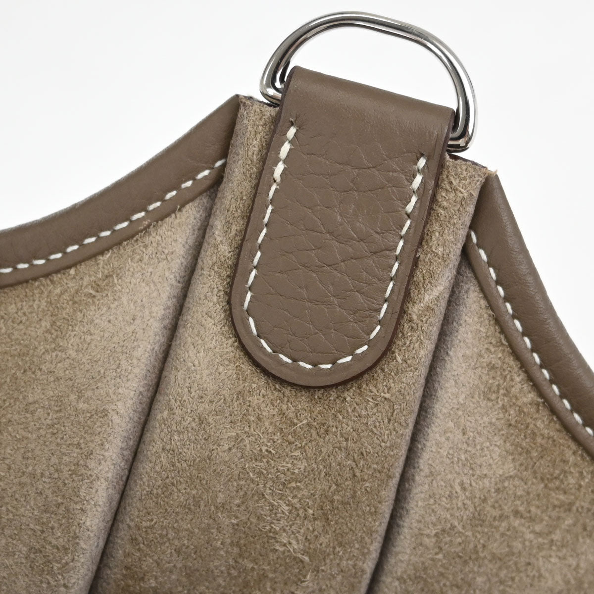 Hermes Etoupe Taurillon Clemence Evelyne 3 29 PM Shoulder Bag